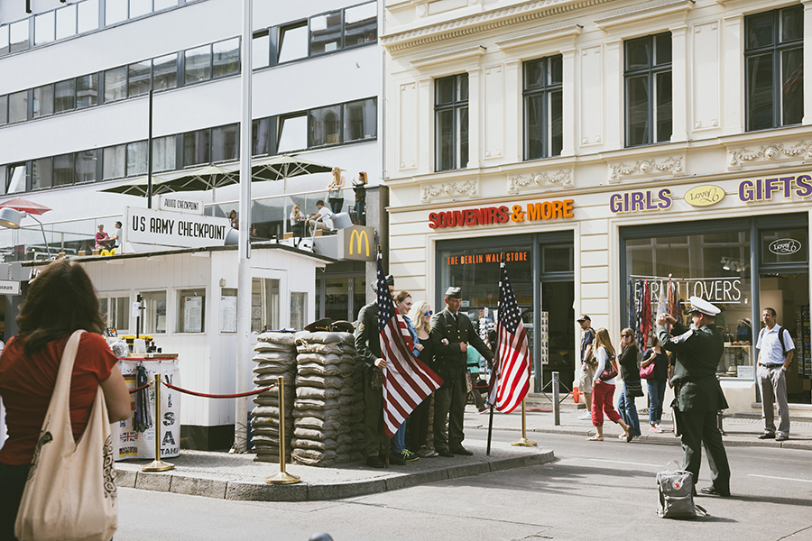 Tourists at CheckPoint Charlie